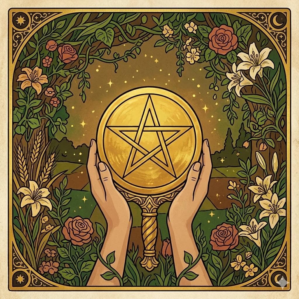 Pentacles suit tarot card — element of earth, money and material world