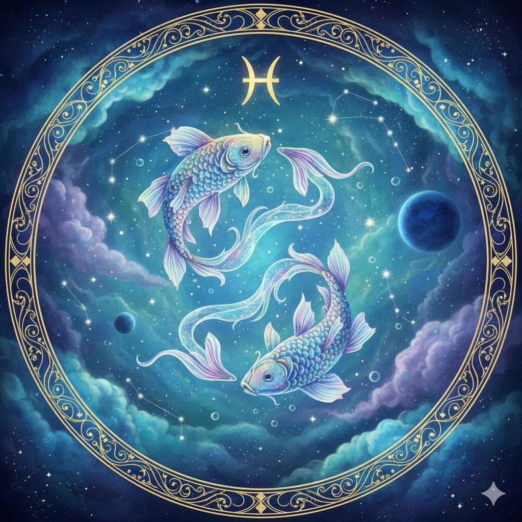 Pisces zodiac sign symbol