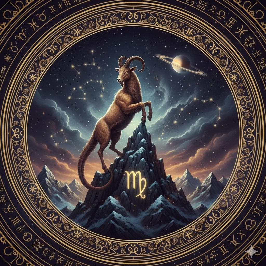 Capricorn zodiac sign symbol