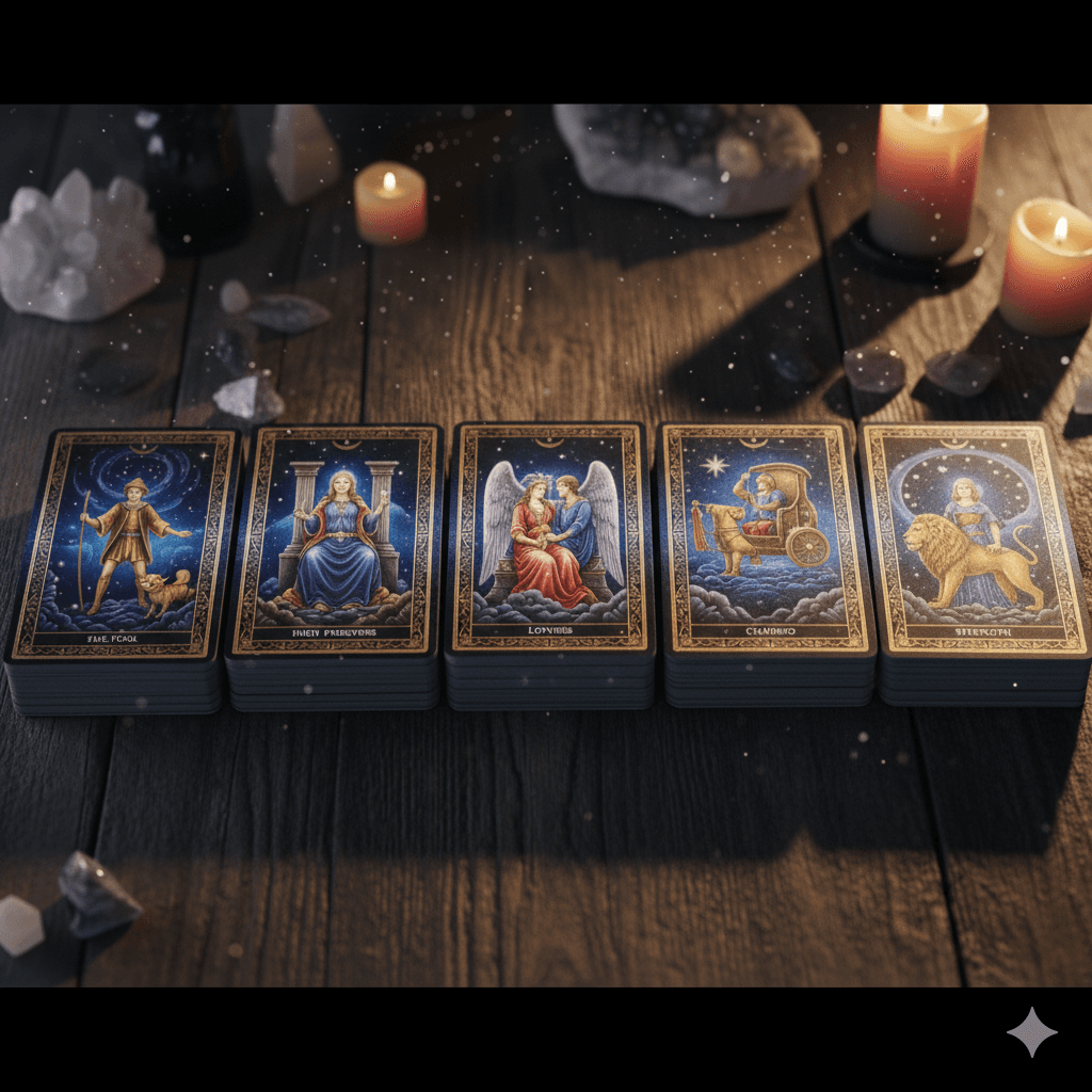 Popular tarot decks comparison: Rider-Waite-Smith, Thoth, Marseille, Wild Unknown, Modern Witch